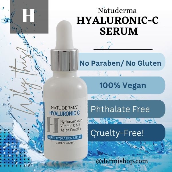 Hyaluronic Acid Serum with Vitamin C and Gotu Kola, Anti aging - Hydrating by Natuderma