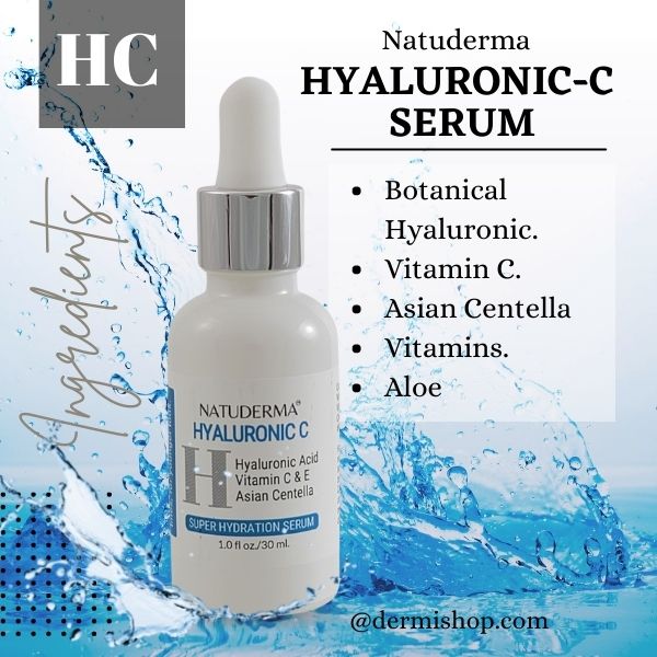 Hyaluronic Acid Serum with Vitamin C and Gotu Kola, Anti aging - Hydrating by Natuderma