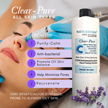 Hydrodermabrasion solution CLearPure from Natuderma serum to be used with hydrafacial or hydrodermabrasion machines, for all skin type specially oily, sensitive or acne skin..