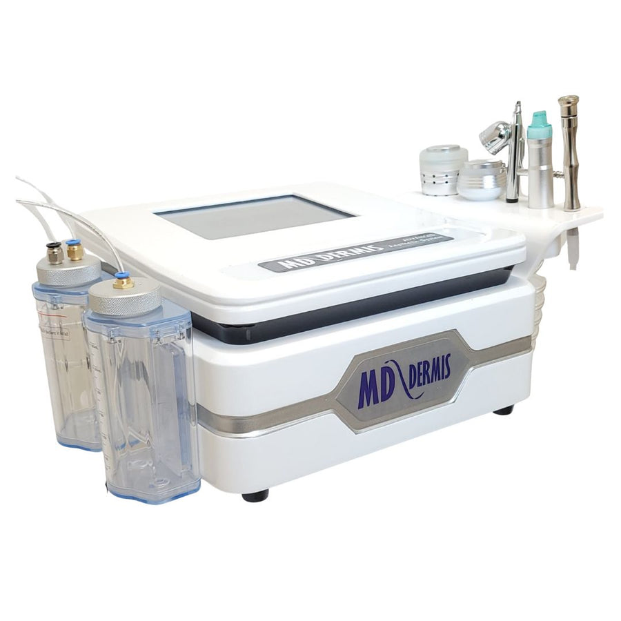 5-in-1 Hydrodermabrasion Machine by dermishop for deep cleansing, oxygen infusion, diamond microdermabrasion, ultrasound, and cryotherapy.