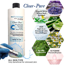 Hydrodermabrasion solution CLearPure, Natuderma hydro serum to be used with hydrafacial or hydrodermabrasion machines, with lavender, aloe, chamomile and Tea Tree.