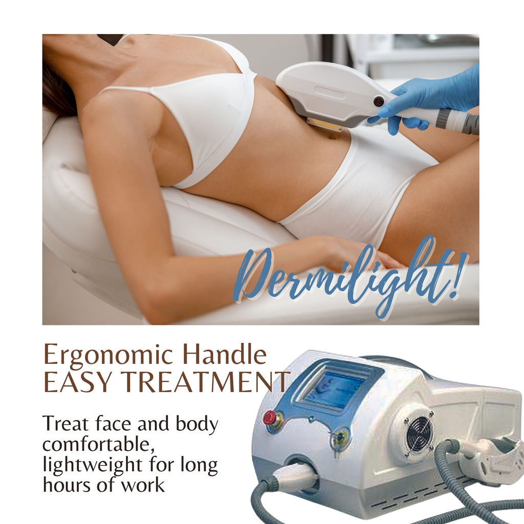 Professional IPL machine for hair removal, photofacial. E-light machine for sale with FDA, Dermilight. USA Company, Training and certification.