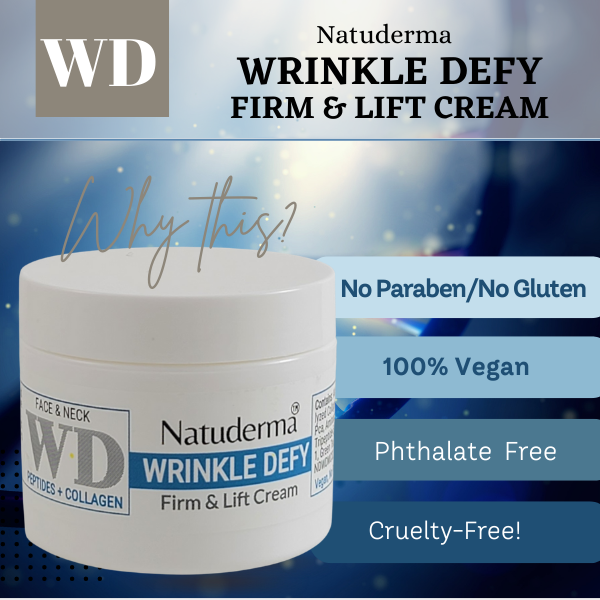Crema antiarrugas, hidratante de uso diario, con complejo de péptidos y colágeno de Natuderma.