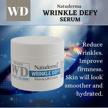 Wrinkle Defy Cream, Daily Moisturizer, with Peptide Complex and Collagen by Natuderma.