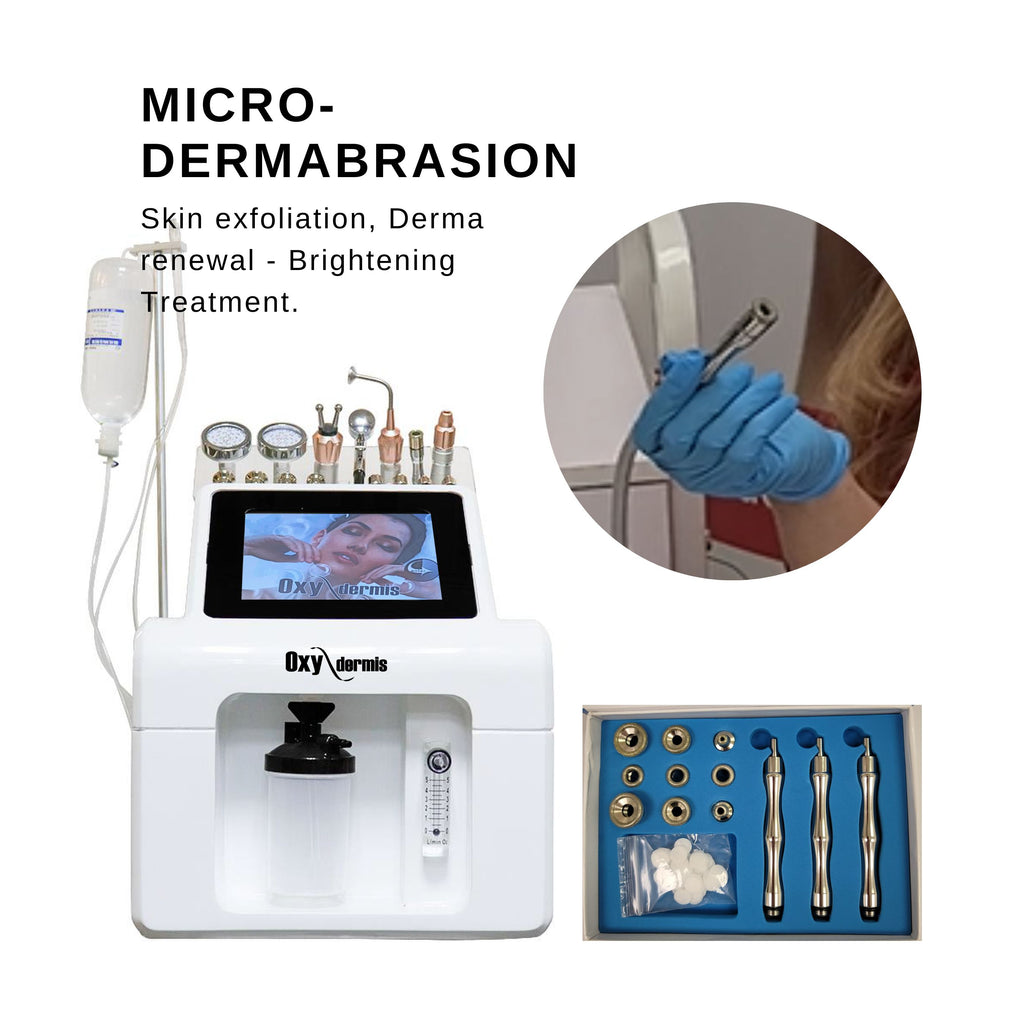 Professional diamond microdermabrasion machine, with multiples function, oxygen facial, microcurrent, jet peel. Best professional microdermabrasion machine