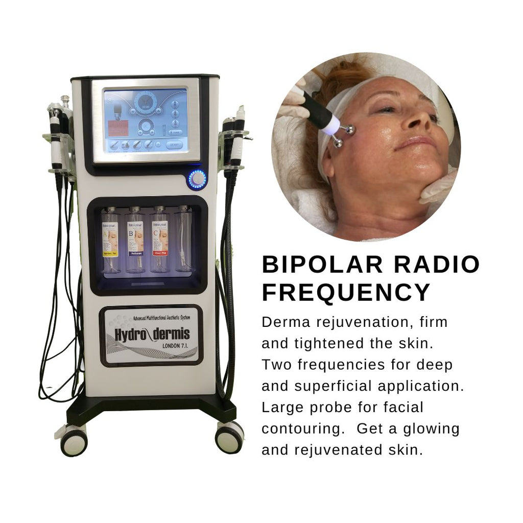 Professional Hydro dermabrasion machine for spa with bipolar radio frequency, Hydrodermis.