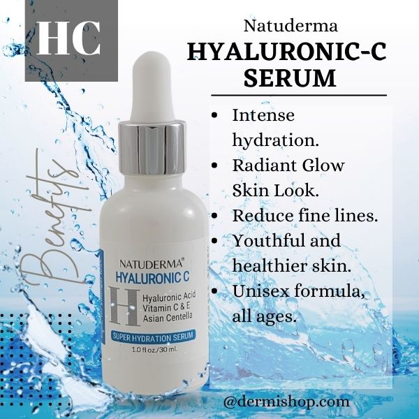 Hyaluronic Acid Serum with Vitamin C and Gotu Kola, Anti aging - Hydrating by Natuderma
