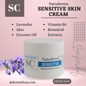Crema Sensible, Hidratante para la Piel (SC), 100% Vegana, de Natuderma.