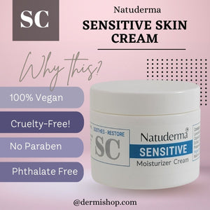 Crema Sensible, Hidratante para la Piel (SC), 100% Vegana, de Natuderma.