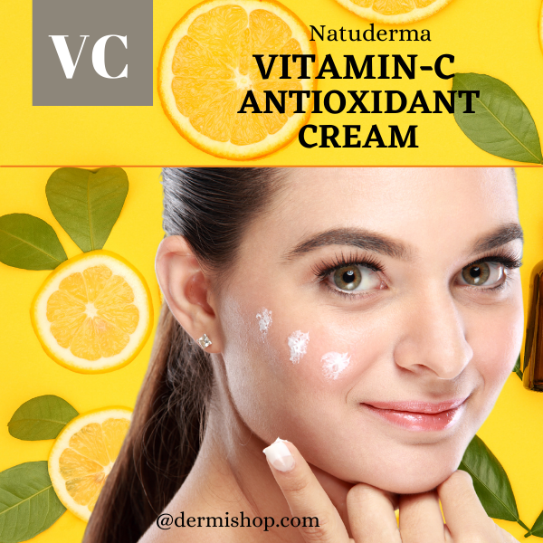 Crema de Vitamina C - Hidratante Facial con Vitamina C y Ácido Hialurónico - Natuderma Skincare