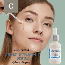 Vitamin C Serum for face, with Antioxidants, Hyaluronic Acid and Vitamin E, Natural Skin Care by Natuderma.