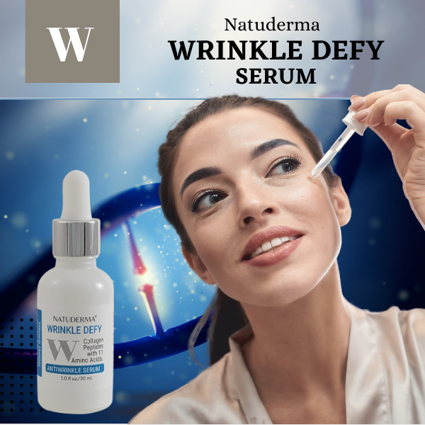 Anti aging Serum - Peptide Serum for face with Hyaluronic Acid - Natuderma Wrinkle Defy